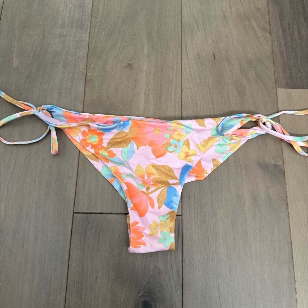Floral Billabong Bikini Bottom with Side Ties